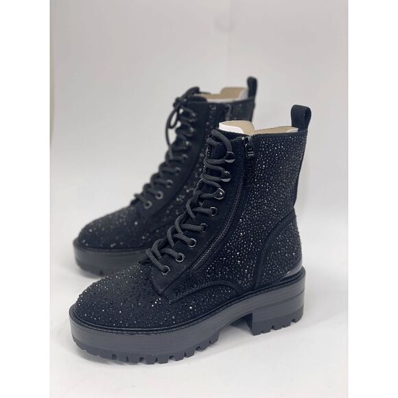 Guess Shoes - GUESS Women's Fearnea Lace-Up Combat Boots - Black 5.5M